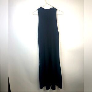 Banana Republic black high neck ribbed knit dress
